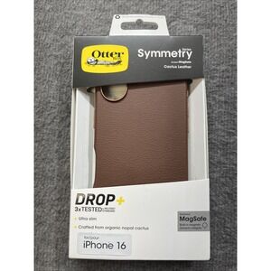 OtterBox Apple iPhone 16 Symmetry Cactus Leather Series Case w/‎ MagSafe - Brown